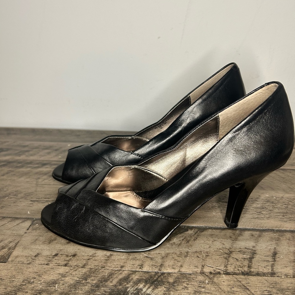 Sofft Peep Toe Leather Heels